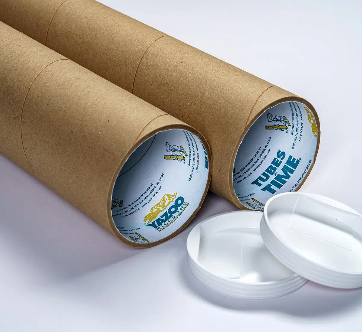 Tubos de correo Kraft de 3 pulgadas x 0.100 x 30 pulgadas con tapones (paquete de 20)