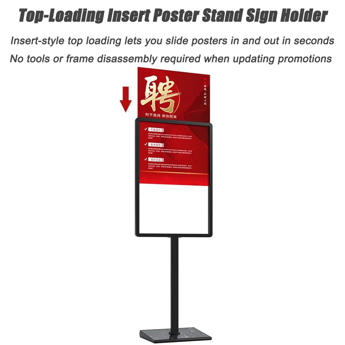 Soporte Cartel Pedestal Interior Exterior Banner para Panel Espuma