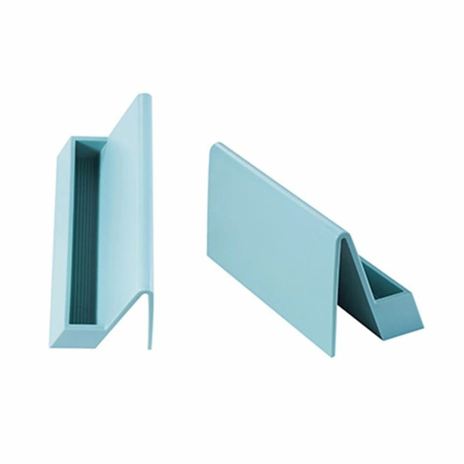 Tarjetero de plástico de alta calidad, organizador de escritorio y estante de exhibición, soporte de mesa duradero para oficina, ideal para almacenamiento de tarjetas de visita y solución de