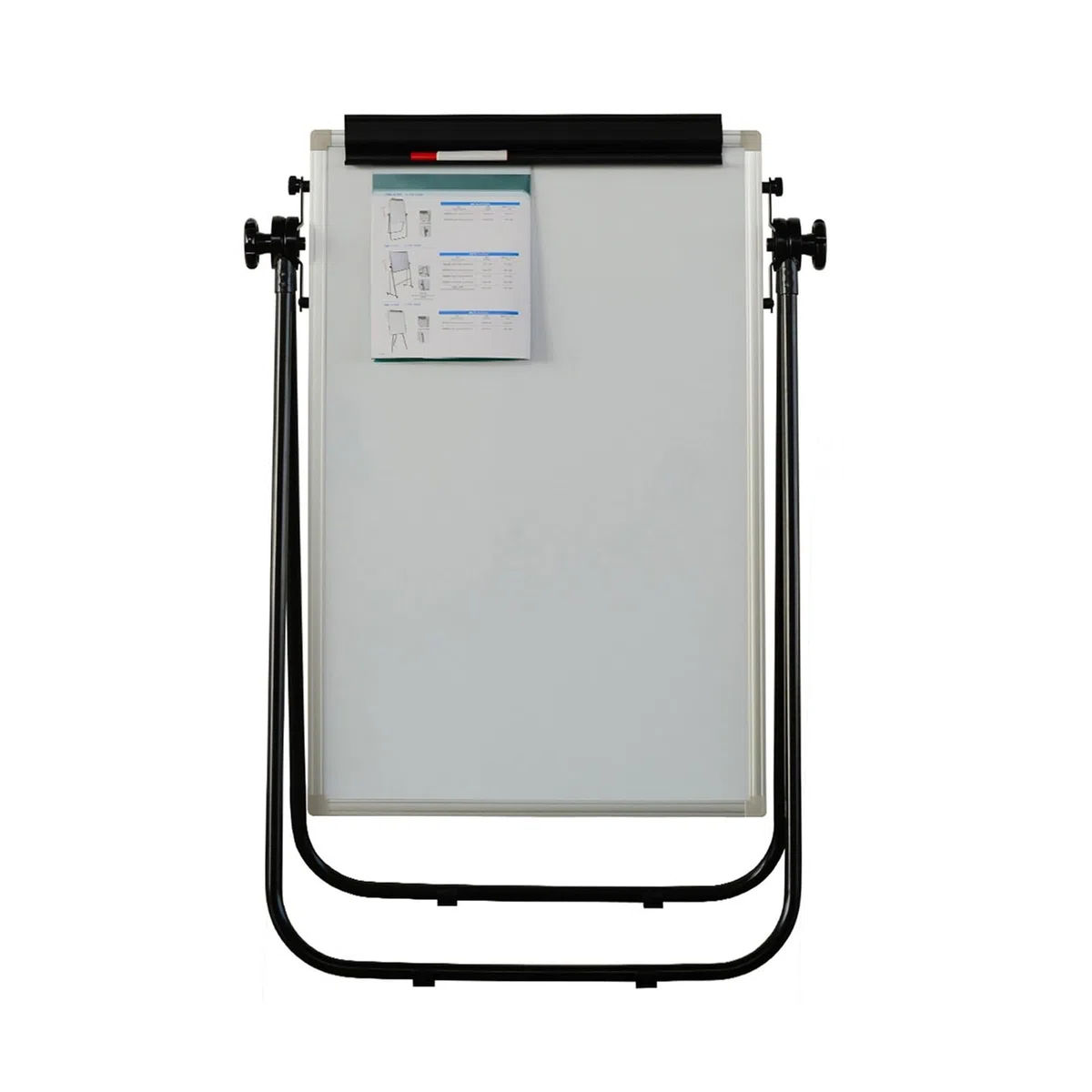 Pizarra Blanca con Soporte magnético, Soporte portátil en Forma de U de 23,6 x 35,4 Pulgadas, Tablero de borrado en seco de un Solo Lado, Caballete de rotafolio con Altura Ajustable en ángulo