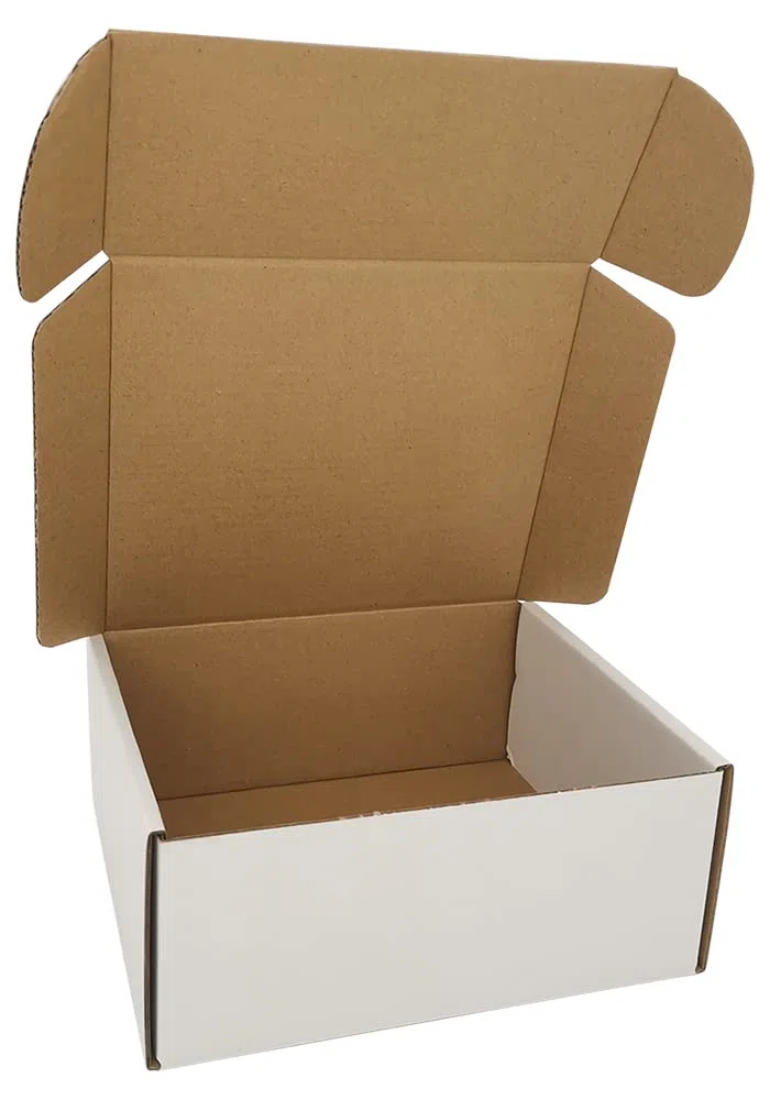 ROTCH Caja de envío de cartón blanco, paquete de 50, 7 x 6 x 3 pulgadas, perfecta para artículos frágiles, pequeñas empresas, cumplimiento de comercio electrónico, regalos y artículos ligeros