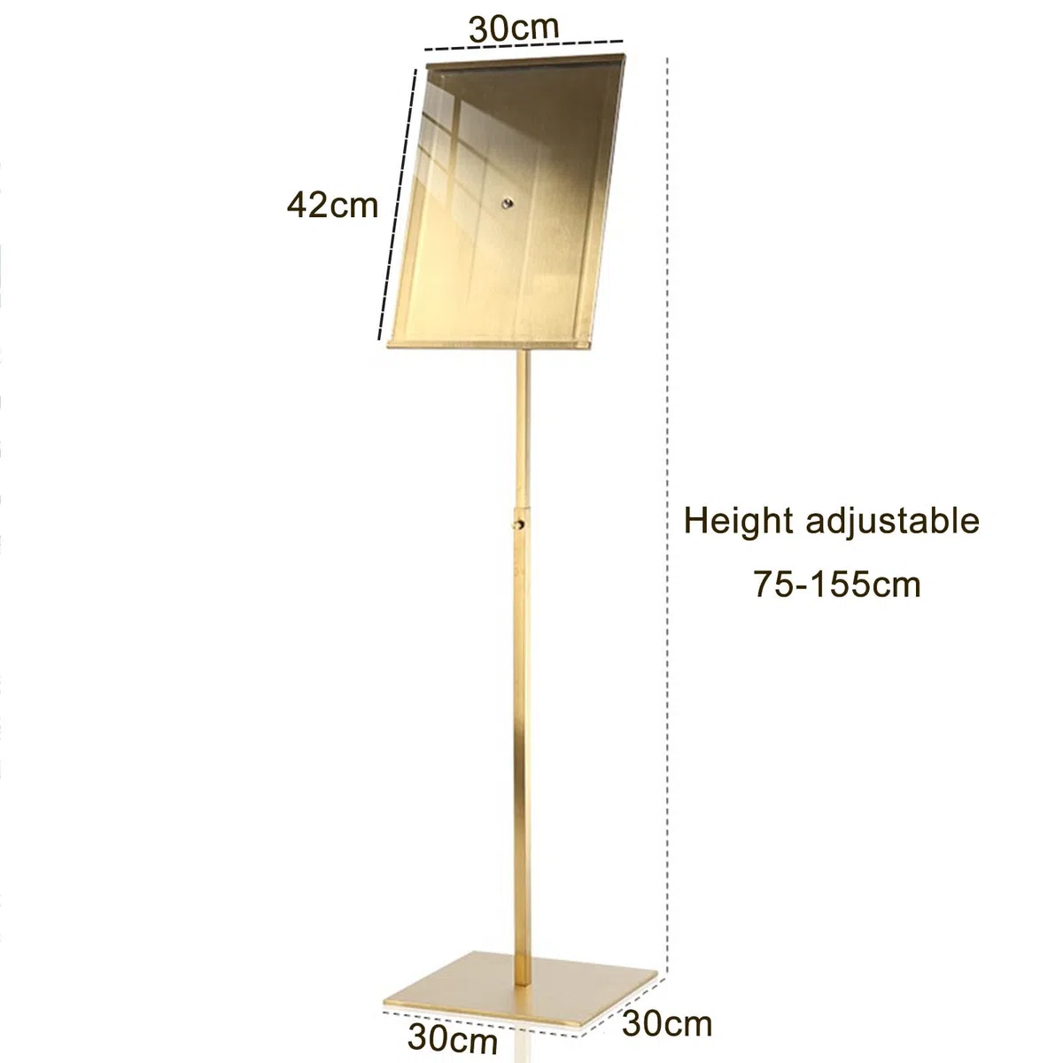 Soporte para carteles, soporte ajustable de acero inoxidable para publicidad, adecuado para escuela, iglesia y eventos de negocios