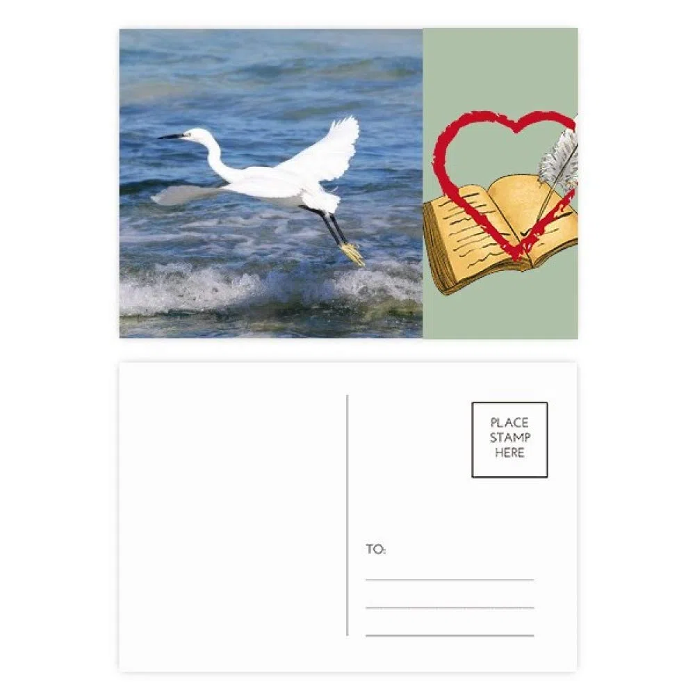Ocean White Bird Sea Picture Diary Day Postcard Set Thanks Card Mailing Side 20pcs