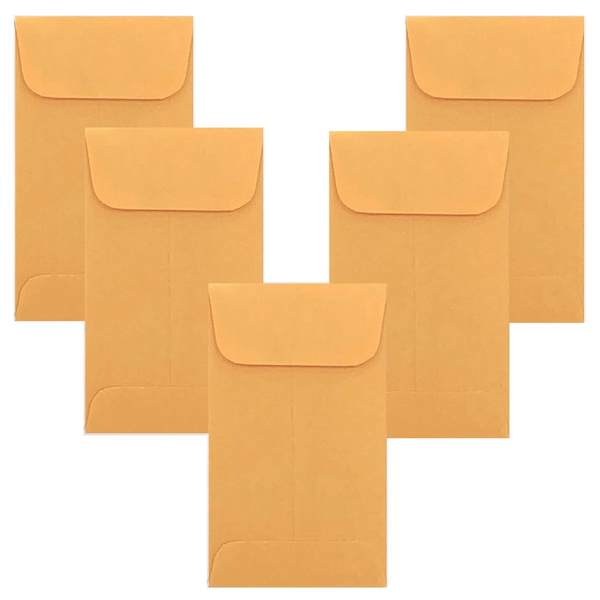 #7 sobres para monedas, 3 1/2 pulgadas x 6 1/2 pulgadas, kraft marrón, 24 libras, 500 por caja