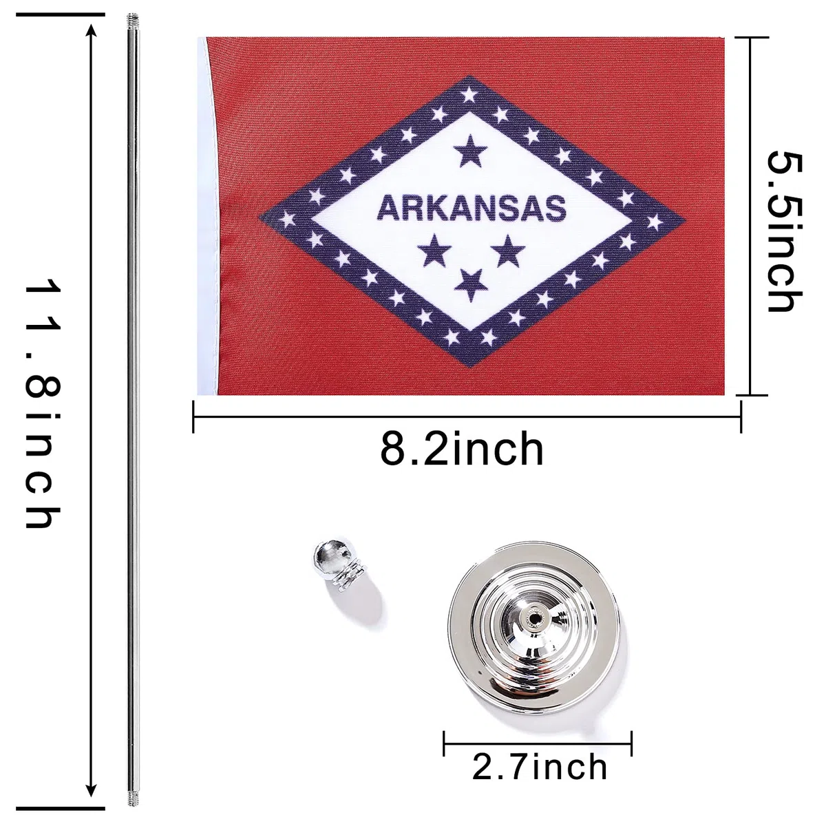 Bandera de la tabla del Estado Americano (Arkansas)