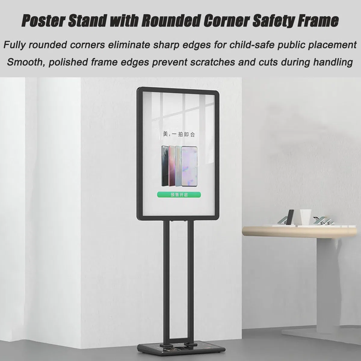 Soporte Cartel Pedestal Interior Exterior Banner para Panel Espuma