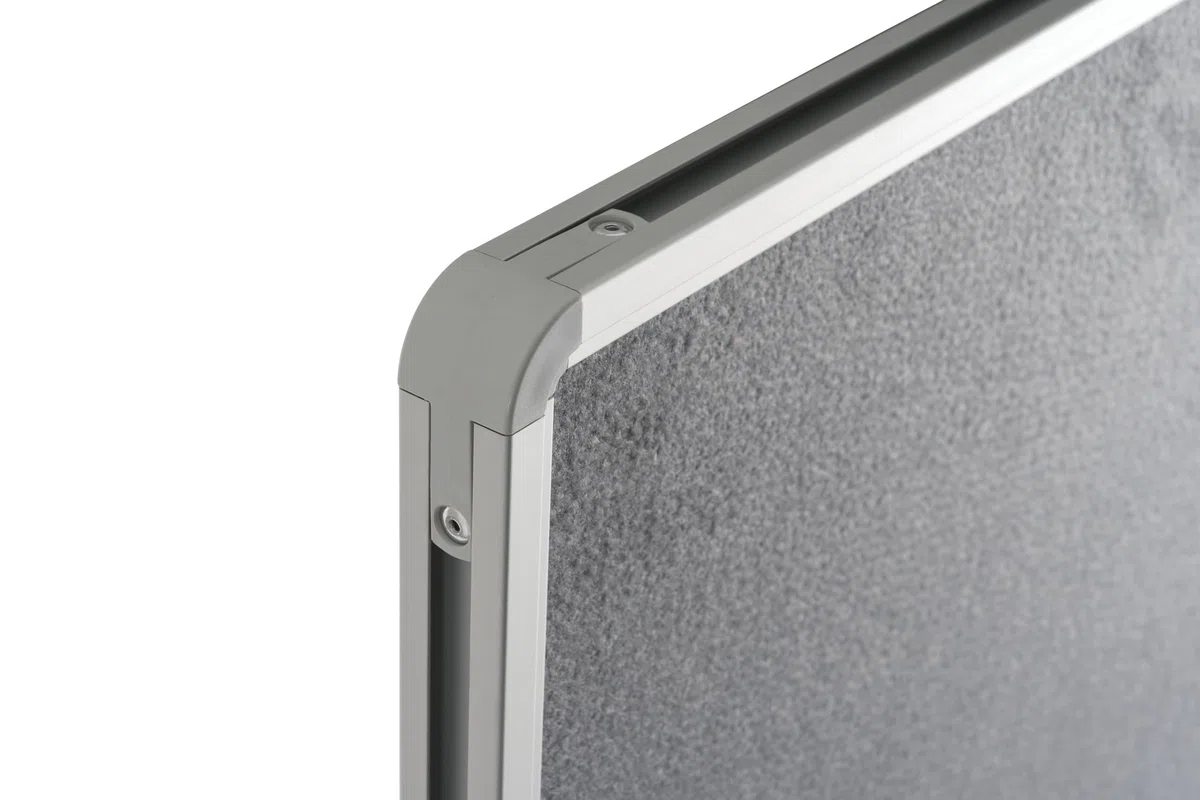 Bi-Office Mobile Duo Pizarra magnética y fieltro, 700 x 1200 mm
