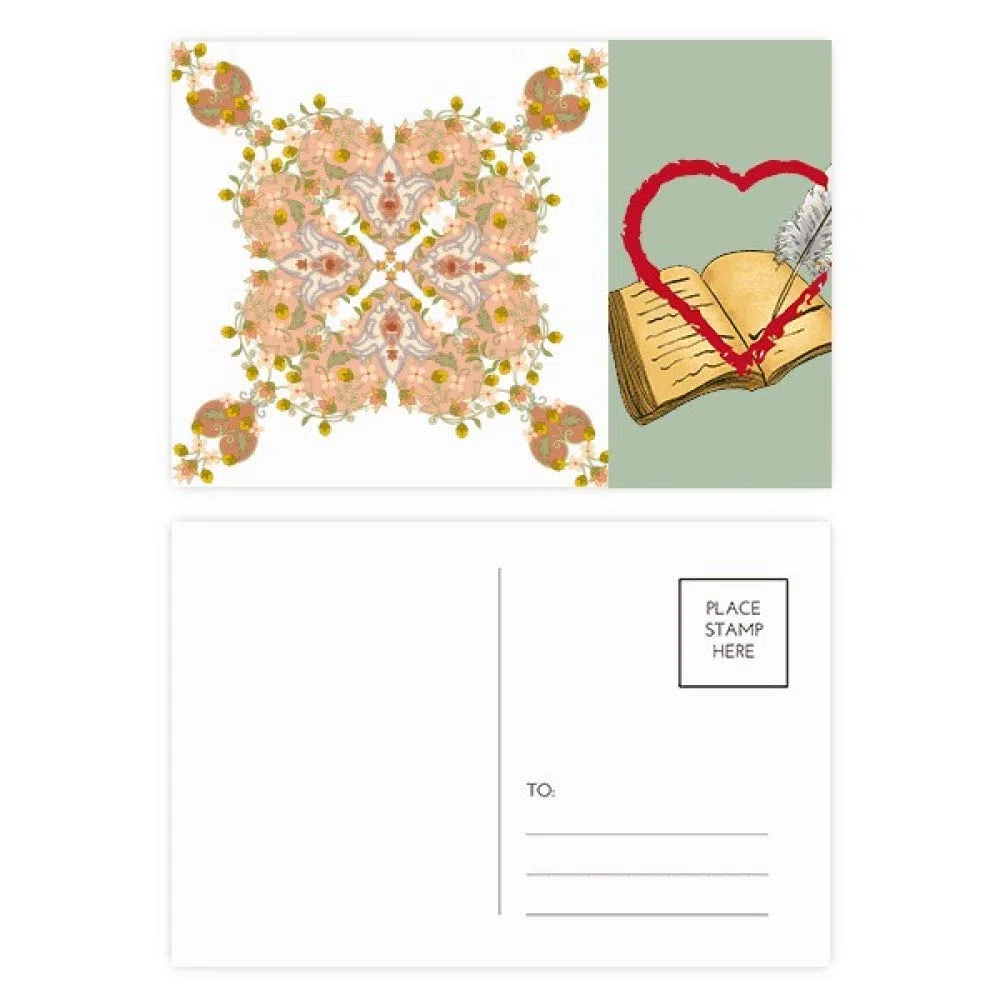 Parallel Repeat Flower Leaf - Juego de tarjetas postales (20 unidades)